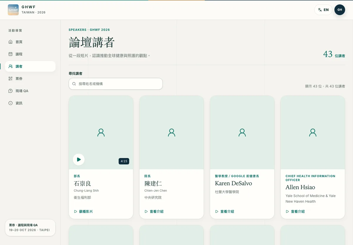 論壇講者